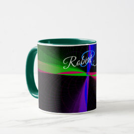 Taza De Café Geométrica De Onda De Cuatro Vías