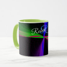 Taza De Café Geométrica De Onda De Cuatro Vías