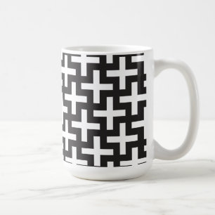 Taza De Café Geométrica en blanco y negro