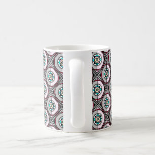 Taza de café geométrica en tonos del gris y del