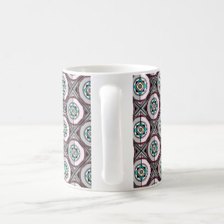 Taza de café geométrica en tonos del gris y del