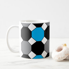 Taza De Café Geométrica gris negro azul