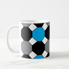 Taza De Café Geométrica gris negro azul