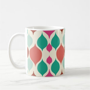 Taza De Café Geométrica moderna de color de mediados del siglo