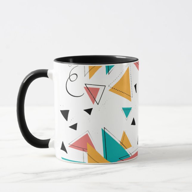 Taza de café geométrica retro (Izquierda)