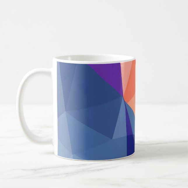 Taza De Café Geométrico Abstracto (Izquierda)