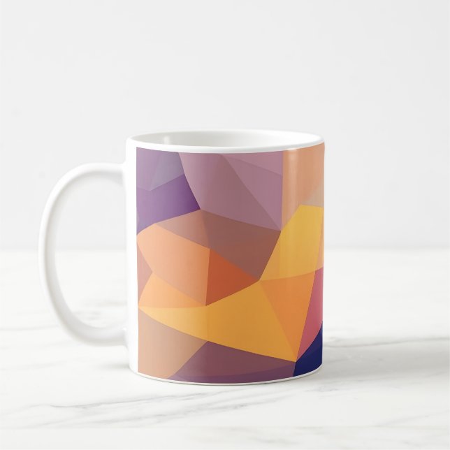 Taza De Café Geométrico Abstracto (Izquierda)
