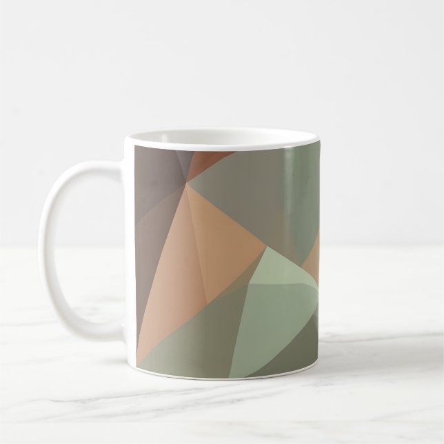 Taza De Café Geométrico Abstracto (Izquierda)