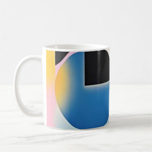 Taza De Café Geométrico de arte abstracto vibrante y caprichoso