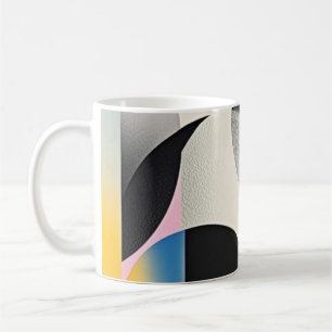 Taza De Café Geométrico de arte abstracto vibrante y caprichoso