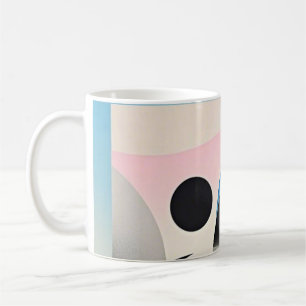 Taza De Café Geométrico de arte abstracto vibrante y caprichoso