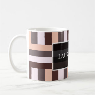 Taza De Café Geométrico de mocha del desierto