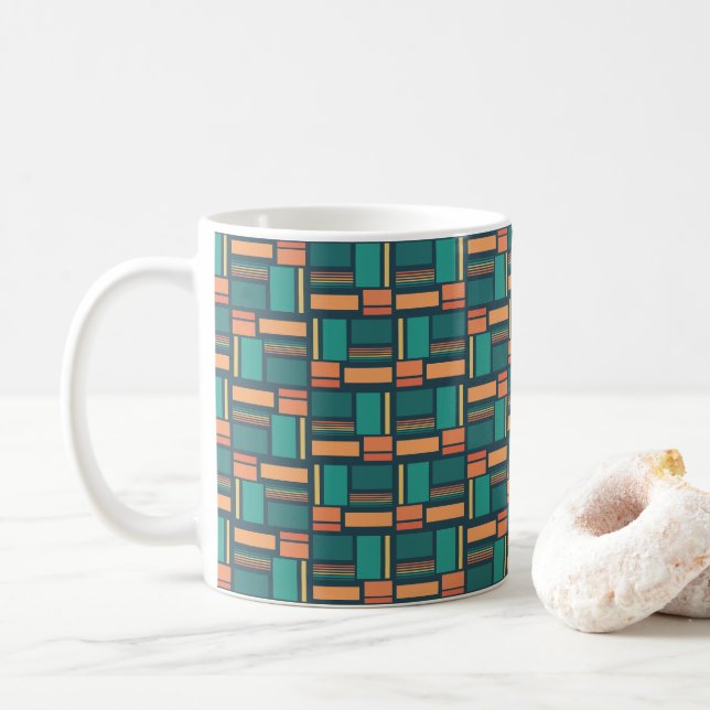 Taza De Café Geométrico Moderno (Con donut)