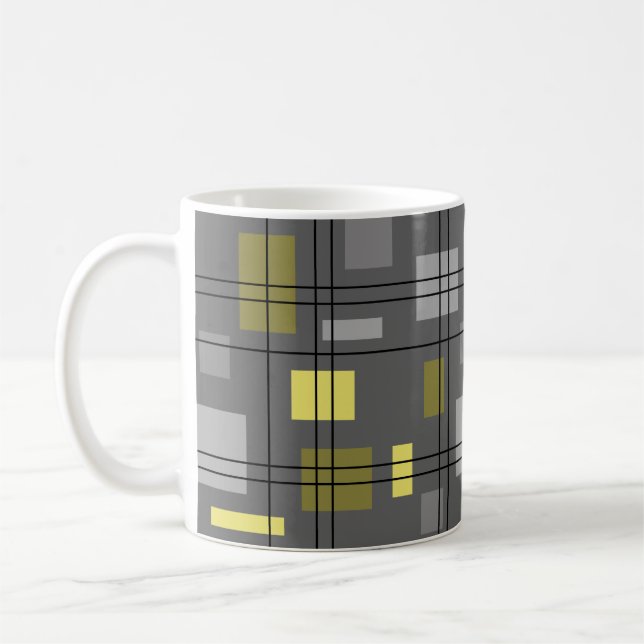 Taza De Café Geométrico Moderno del Siglo Medio 4 (Izquierda)