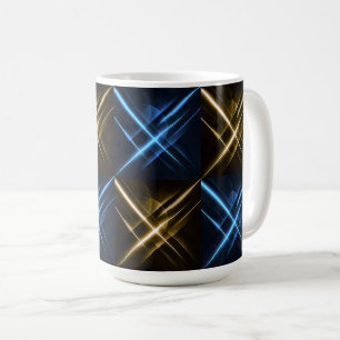 Taza De Café Geométrico Neón Futurista