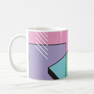 Taza De Café Geométrico Postmoderno: Composición abstracta