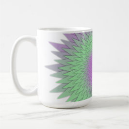 Taza De Café Geométrico Púrpura y Verde