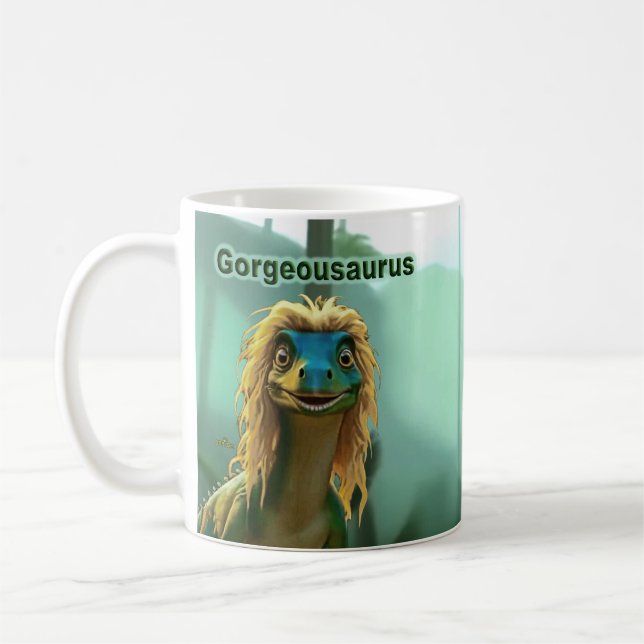 Taza De Café Georgeousaurus Blond Dinosaur (Izquierda)