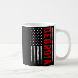 Taza De Café Georgia Ga Vintage Deporte Atlético Diseño Rojo Te