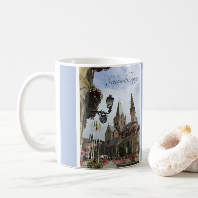 Taza De Café Geraardsbergen, East Flanders, Bélgica Souvenir (Con donut)