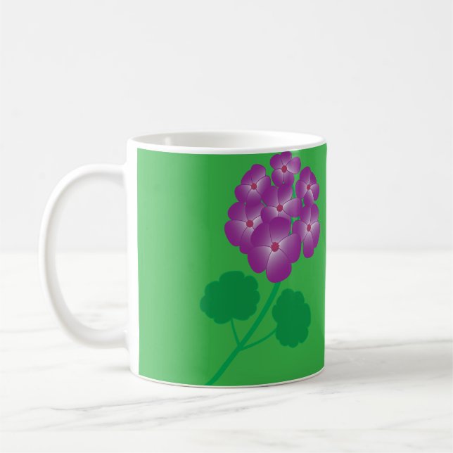 Taza De Café Geranium Flowers (Izquierda)