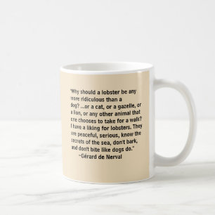 Taza De Café Gerard de Narval paseando a su langosta mascota Co
