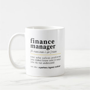 Taza De Café Gerente de Finanzas – Definición Divertida 