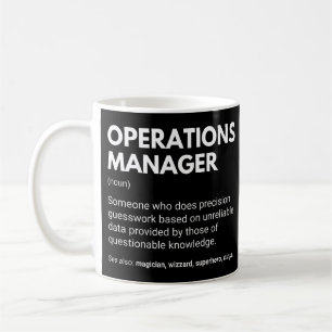 Taza De Café Gerente de Operaciones Definición Divertida de Tra