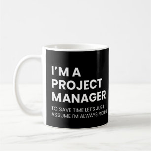 Taza De Café Gerente de Proyecto Jefe Divertido que Dice