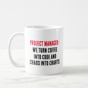 Taza De Café Gerente de proyectos Convertimos el café en código
