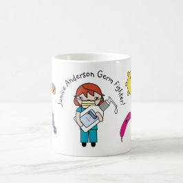 Taza De Café Germ Fighter Cute Redhead Personalizada