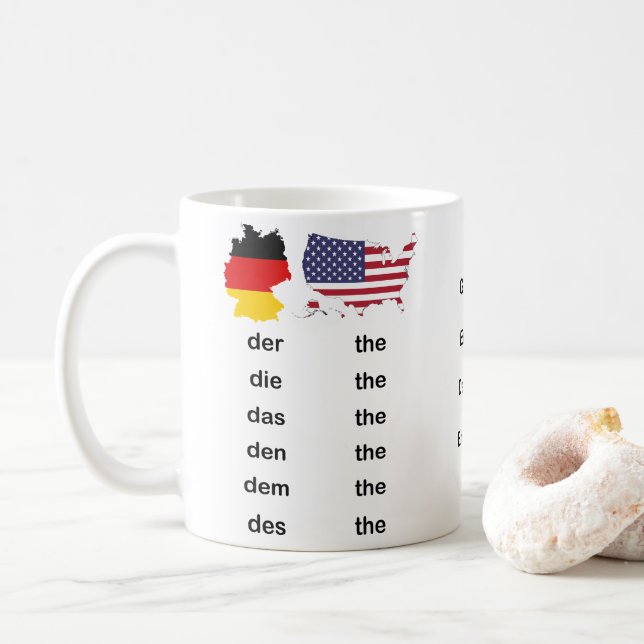 Taza De Café German / English Deutsch / Englisch The & You (Con donut)