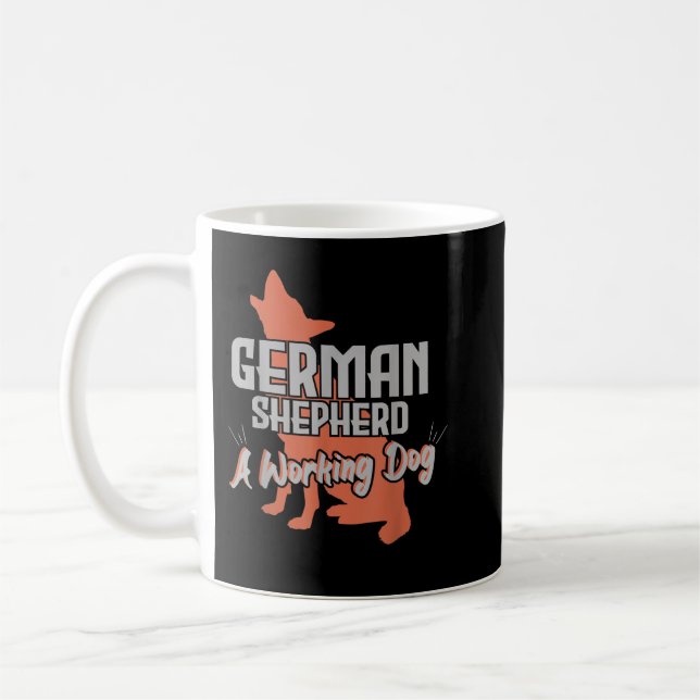 Taza De Café German Shepherd A Working Dog Dog Lovers (Izquierda)