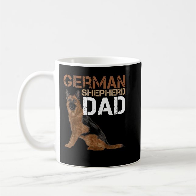 Taza De Café German Shepherd Dad Owner Shepard German Dog Lover (Izquierda)
