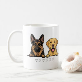 Taza De Café German Shepherd & Retriever Lover Pet Parent Gift