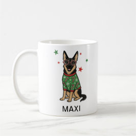 Taza De Café German Shepherd Ugly Christmas Sweater Dog Lover