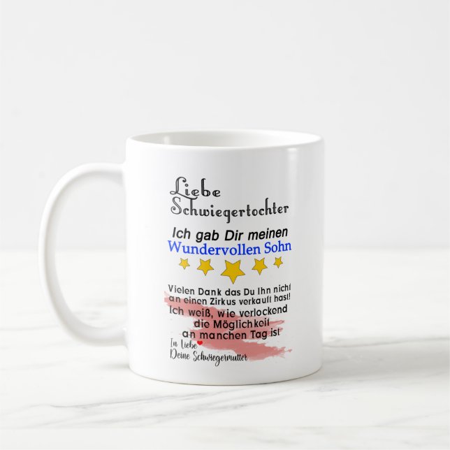 Taza De Café Geschenk an die Schwiegertochter (Izquierda)