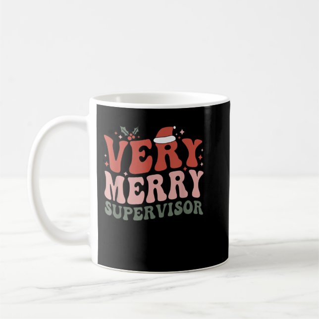Taza De Café Gestión de Supervisión de Navidades de supervisor  (Izquierda)