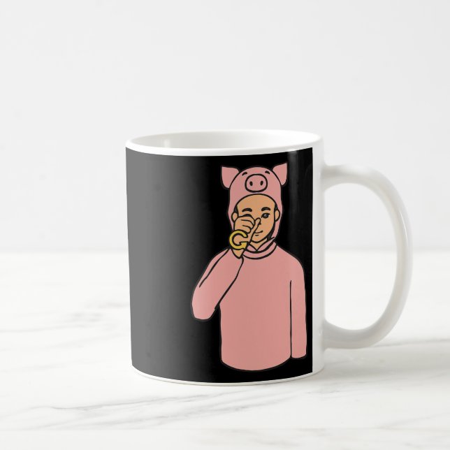 Taza De Café Gesto De La Mano De La Mano De Los Animales Awares (Derecha)