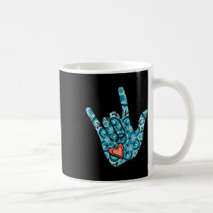 Taza De Café Gesto de Lenguaje de Señas Americano Te Quiero Cor