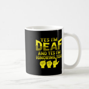 Taza De Café Gesto de mano Gesto Sordera Sensibilización sobre
