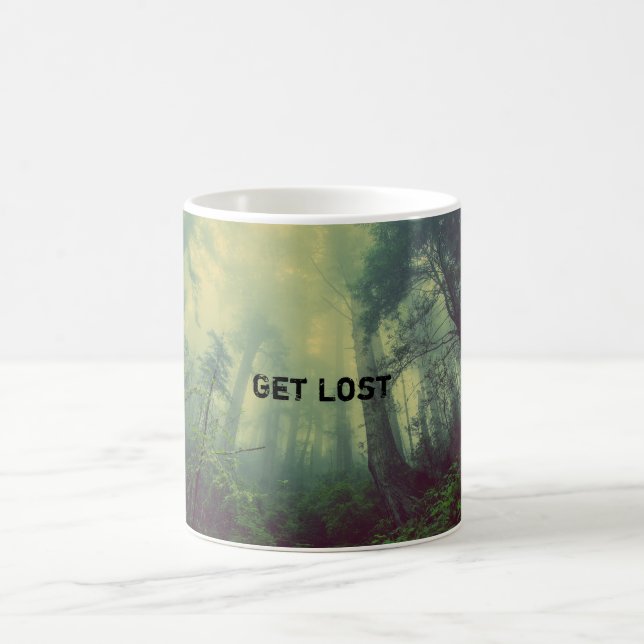 Taza De Café Get Lost - un bosque salvaje (Centro)