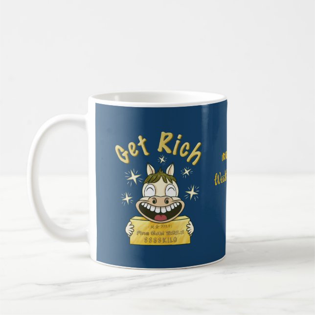 Taza De Café Get Rich Today_Wealth Wingman Pony (Izquierda)