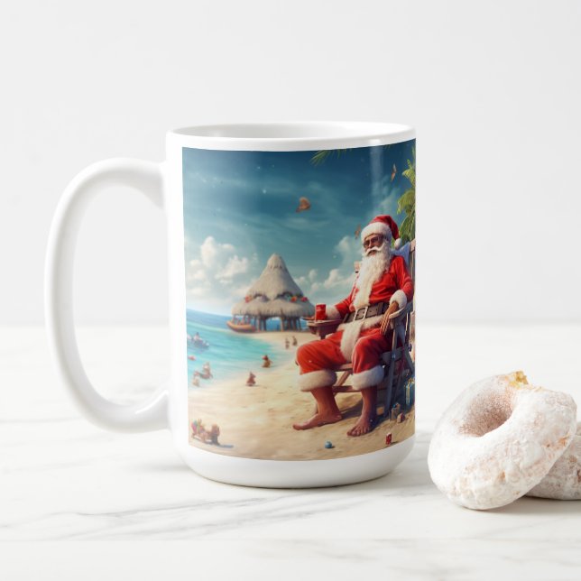 Taza De Café Getaway de Santas Beach (Con donut)