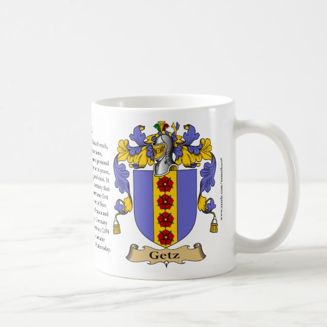 Taza De Café Getz, el origen, el significado y el escudo (Derecha)