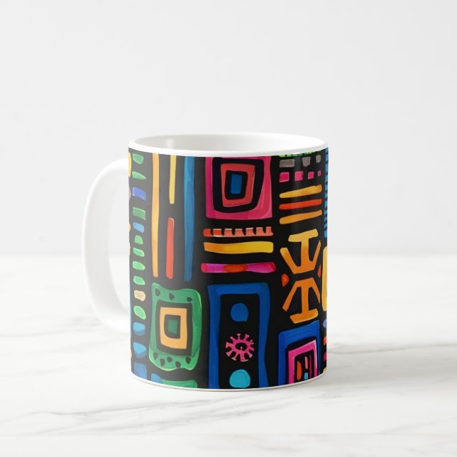 Taza De Café Ghana Kente (Anverso izquierdo)