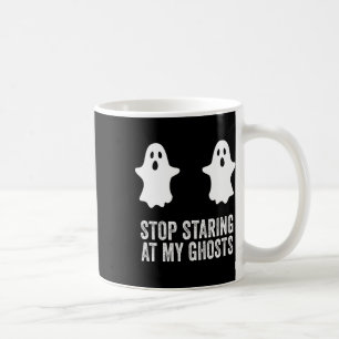 Taza De Café Ghost Boo Deja De Mirar A Mis Fantasmas Bikini