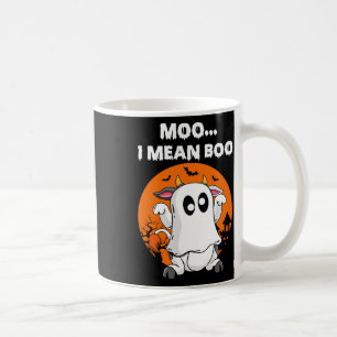 Taza De Café Ghost Cow Moo Me Refiero A Boo Halloween Funny Cow