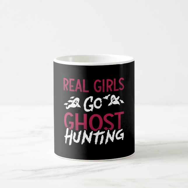Taza De Café Ghost Hunter Spooky Real Girls Go Ghost Hunting (Centro)