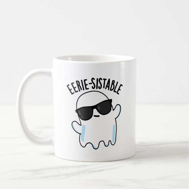 Taza De Café Ghost Pun, divertido y con estilo de Eerie (Izquierda)